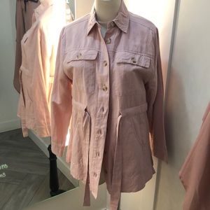 a long sleeved rose jacket